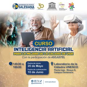 Afiche promociona del Curso: Inteligencia Artificial para la mejora de la calidad de vida